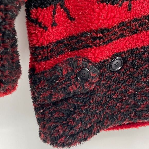 Lane Bryant Sherpa Fleece Zip Up Heavyweight Winter Teddy Jacket Red 14/16 - Picture 11 of 14